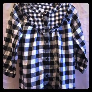 Baby gap black and white checker shirt size 3T